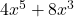 4x^5+8x^3