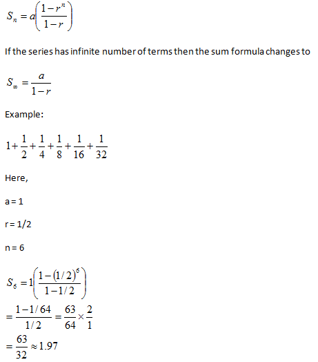 Review of Geometric Series | Free Homework Help